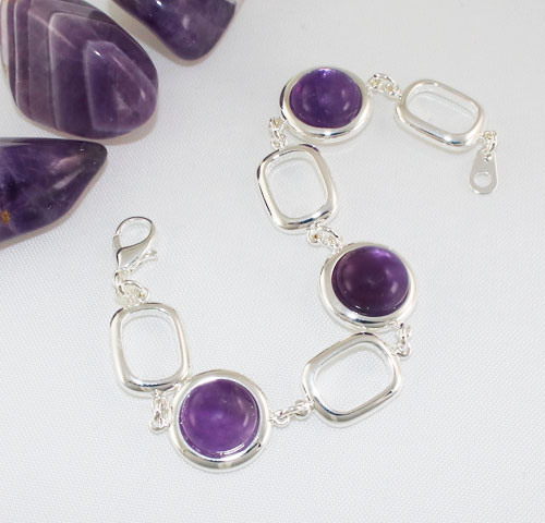 Amethyst-Triplet-Bracelet Amethyst-Triplet-Bracelet