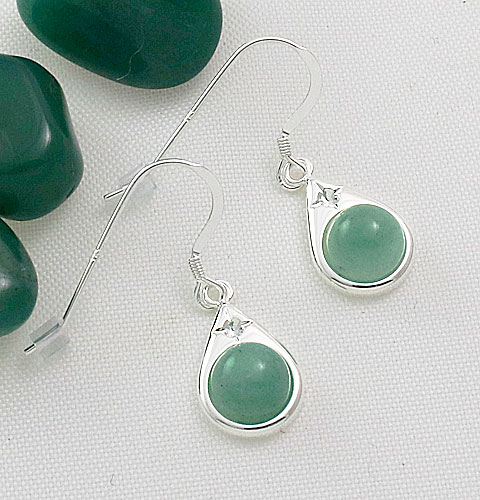 Aventurine-Raindrop-Earrings Aventurine-Raindrop-Earrings