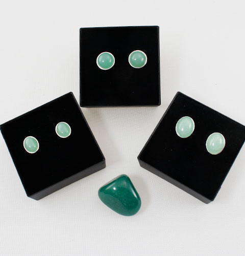 Aventurine-Stud-Earrings Aventurine-Stud-Earrings