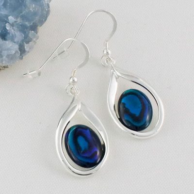 Blue-Abalone-Large-Teardrop-Earrings