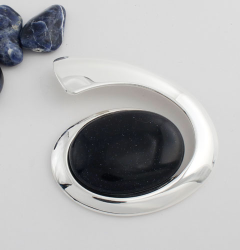 Blue-Goldstone-Large-Swirl.Pendant Blue-Goldstone-Large-Swirl.Pendant