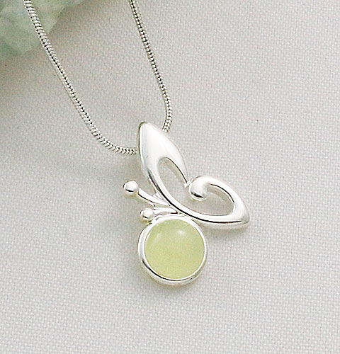 Bowenite-Butterfly-Pendant Bowenite-Butterfly-Pendant