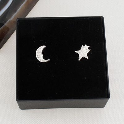 Moon-and-Stars-Stud Earrings