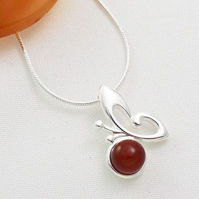 Carnelian-Butterfly-Pendant