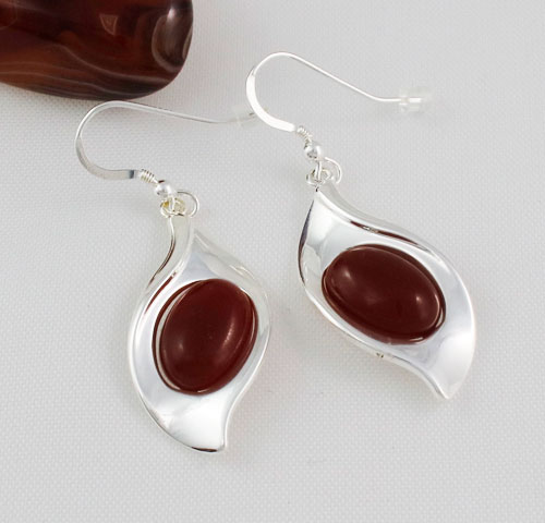 Carnelian-Leaf-Earrings Carnelian-Leaf-Earrings