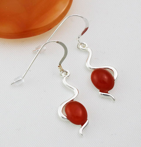 Carnelian-Wiggle Earrings Carnelian-Wiggle Earrings