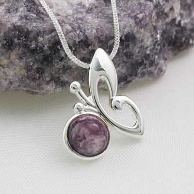 Charoite-Butterfly-Pendant