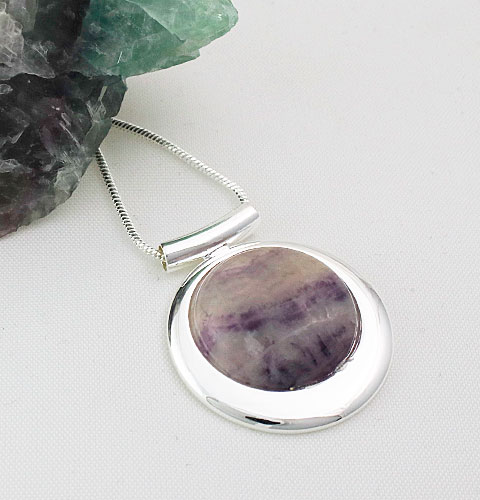 Fluorite-Round-Pendant Fluorite-Round-Pendant