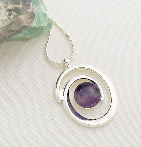 Fluorite-Spiral-Pendant Fluorite-Spiral-Pendant