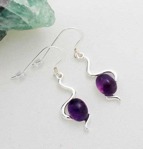 Fluorite-Wiggle-Earrings Fluorite-Wiggle-Earrings