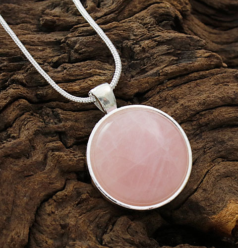 Rose-Quartz-Round-Pendant Rose-Quartz-Round-Pendant