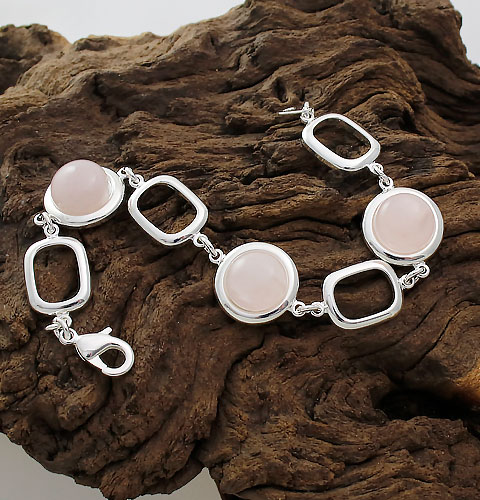 Rose-Quartz-Triplet Bracelet Rose-Quartz-Triplet Bracelet