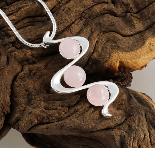 Rose-Quartz-Zigzag-Pendant Rose-Quartz-Zigzag-Pendant