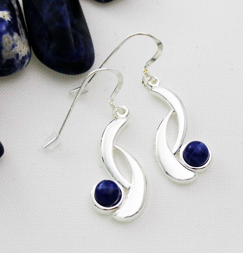 Sodalite-Wave Earrings Sodalite-Wave Earrings