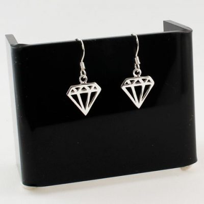 Sterling-Silver-Diamond-Earrings