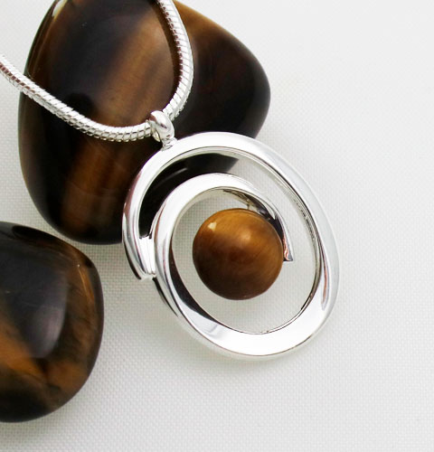 Tiger's-Eye-Spiral Pendant Tiger's-Eye-Spiral Pendant