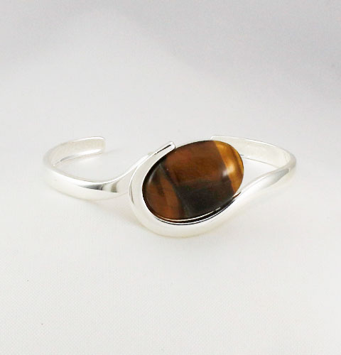 Tigers-Eye-Wave-Bangle Tigers-Eye-Wave-Bangle