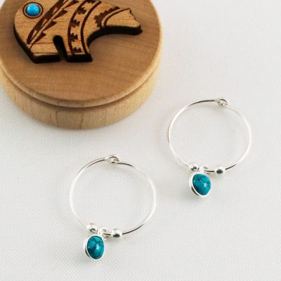 Turquoise-Hoop-Earrings